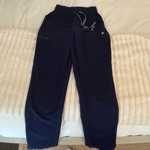 Figs Navy Blue Yola High Waisted Scrub Pants